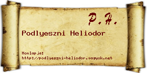 Podlyeszni Heliodor névjegykártya